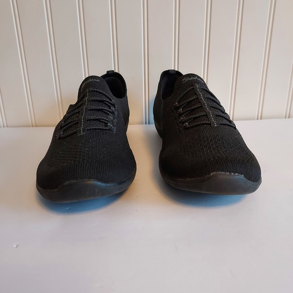 Skechers Women's Black Slip On Memory Foam Air Cooled Sneakers Size 11 - Picture 2 of 10